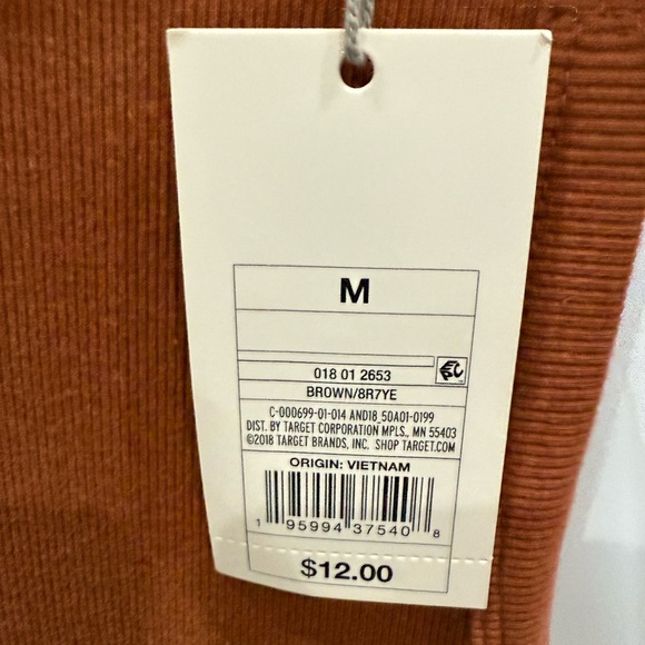 Universal Thread Cream and Brown long sleeve Plaid flannel Shirt with undershirt - Picture 5 of 9